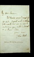 Autograph letter by John Keats to Joseph Severn