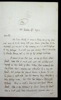 Manuscript copy of letter by Joseph Severn to Charles W. Dilke
