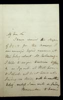 Autograph letter by Mary Shelley to Charles Ollier
