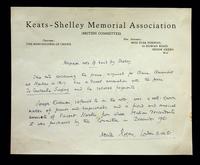 Promissory note for a piano by Percy B Shelley to Joseph Kirkman