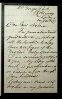 Autograph letter by J. L. Walker to Joan Ruskin Severn