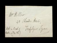 Letter and envelope by Leigh Hunt to Mr. Miller