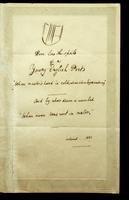 Autograph letter by Edward Trelawny to Joseph Severn