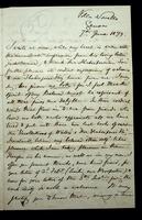 Autograph letter by Mary Cowden Clarke to Alexander Main