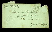 Autograph letter and envelope by Charles and Mary Cowden Clarke to Alexander Main