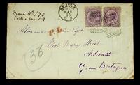 Autograph letter and envelope with stamp by Charles and Mary Cowden Clarke to Alexander Main