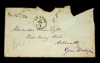 Autograph letter and envelope by Charles and Mary Cowden Clarke to Alexander Main