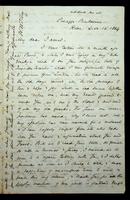 Autograph letter by William Wetmore Story to James Russell Lowell