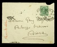 Autograph letter and envelope with stamp by Ricciotti Garibaldi to Harry Nelson Gay