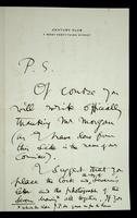 Autograph letter by Robert Underwood Johnson to Harry Nelson Gay