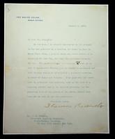 Typewritten letter by Theodore Roosevelt to Robert Underwood Johnson