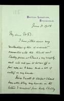 Autograph letter by Sir Rennell Rodd to Harold Boulton