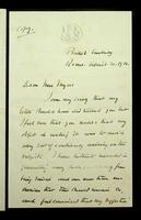 Autograph letter by Sir Rennell Rodd to Eveleen Myers