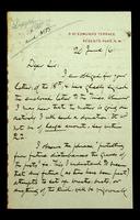 Autograph letter by William Michael Rossetti to Harold Boulton