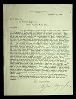 Typewritten letter by Alfred Hayes to Robert Underwood Johnson