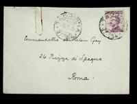 Autograph letter and envelope with stamp by The Duke of Bronte to Harry Nelson Gay