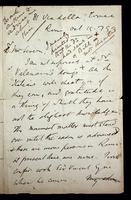 Autograph letter by Rev. H. W. Wasse (English Chaplain in Rome) to Walter Severn