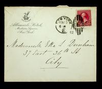 Autograph letter and envelope by Edouard de Reszke to Miss Lathrop Dunham