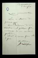 Autograph letter by Francesco Crispi to Harry Nelson Gay